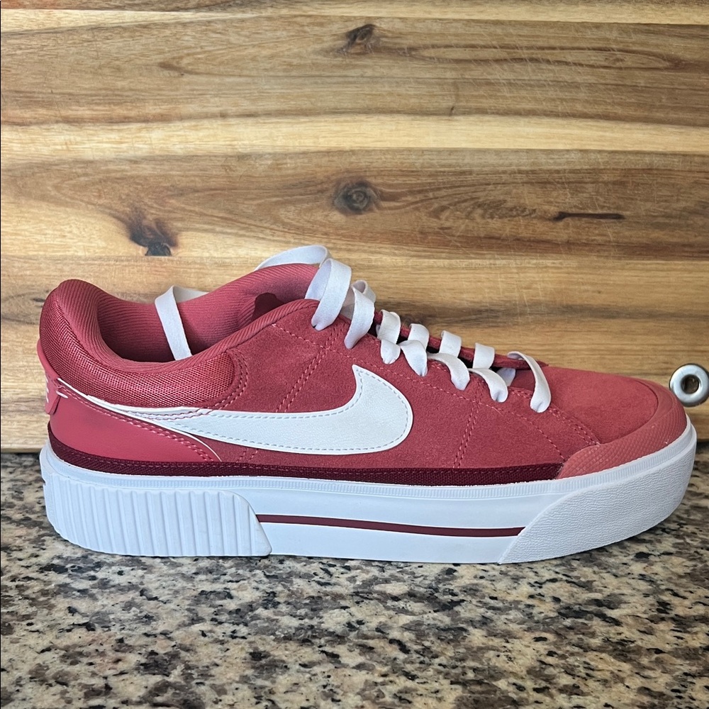 Women's Nike Red and White Sneakers